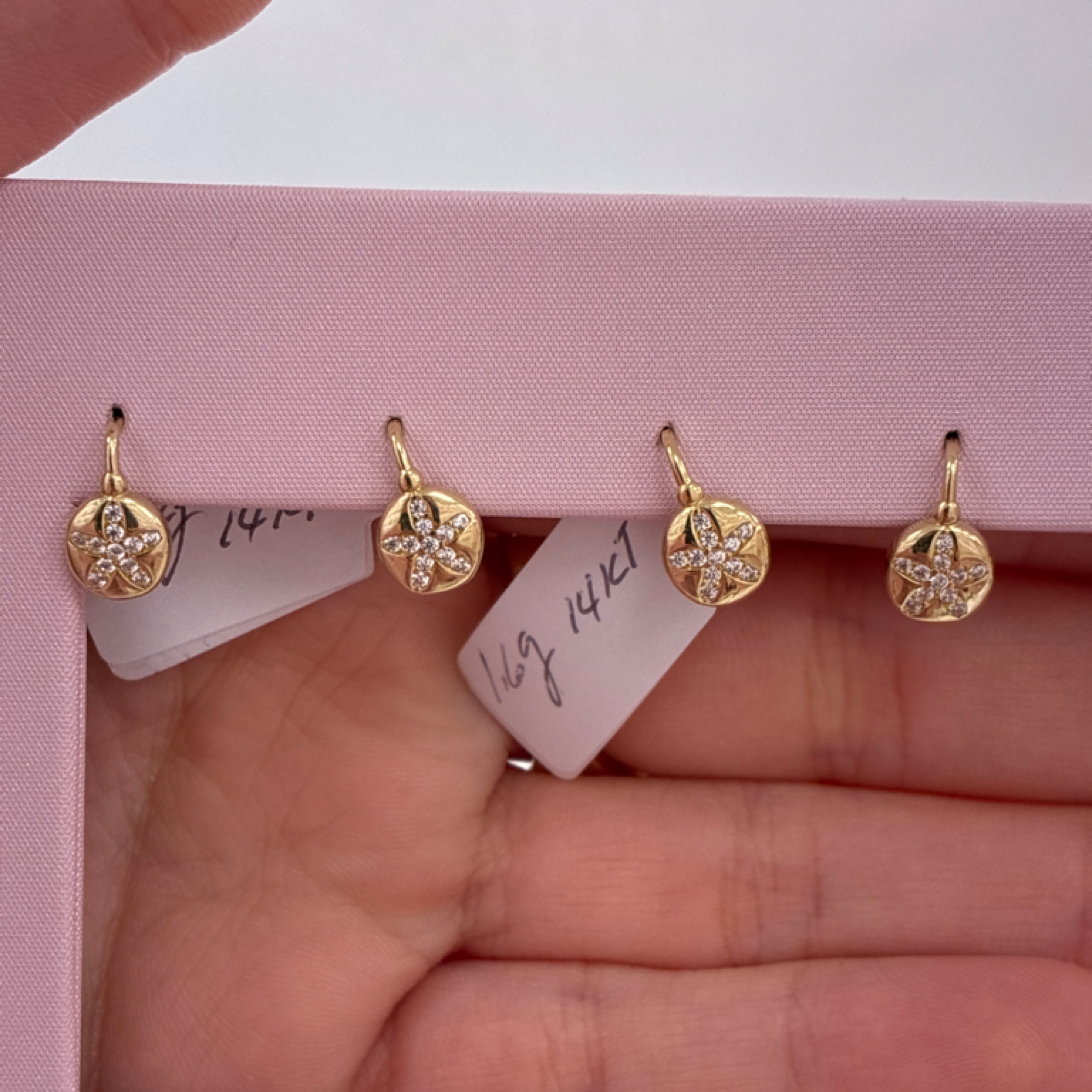 Flower earrings Hoop ZC