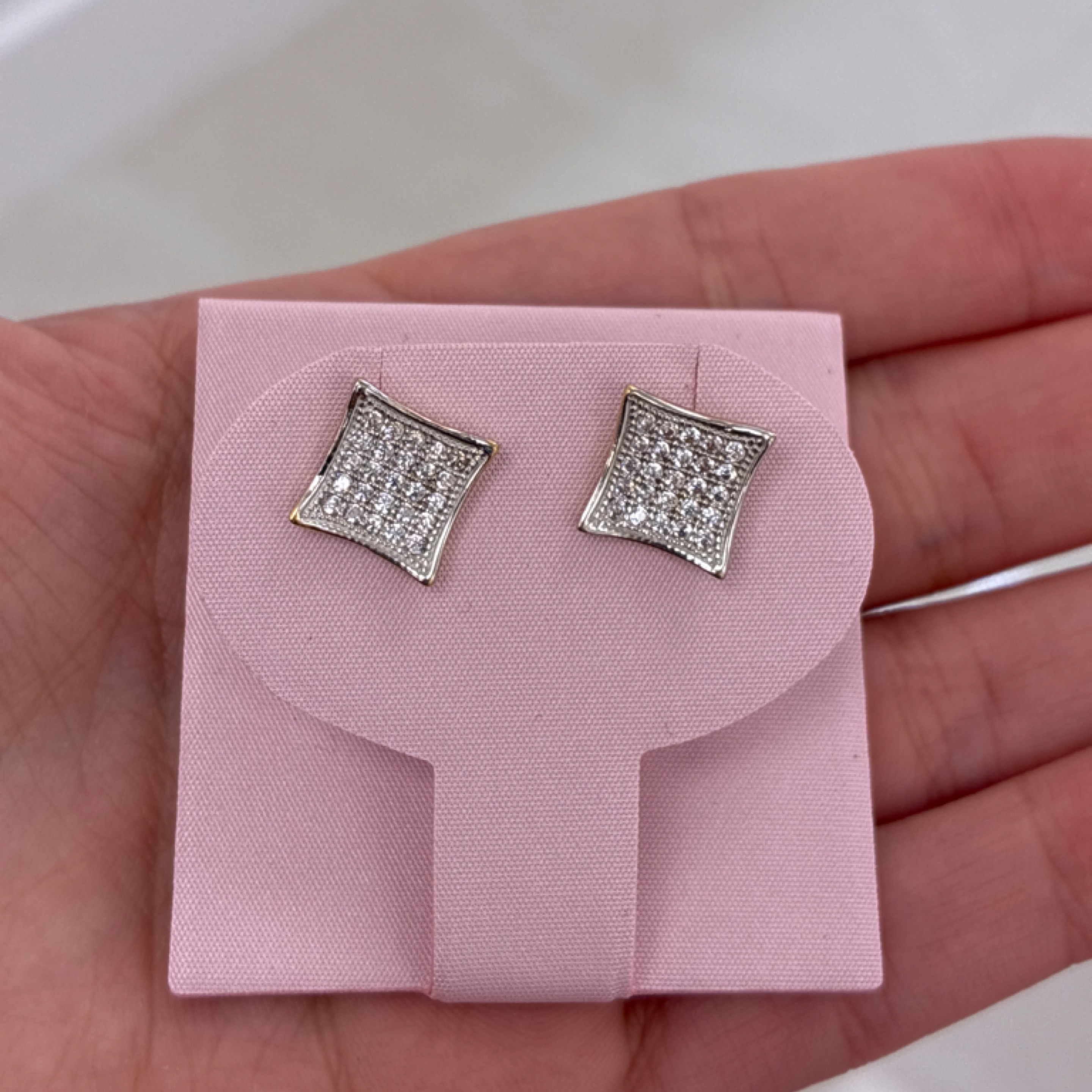 Square earrings ZC 10KT