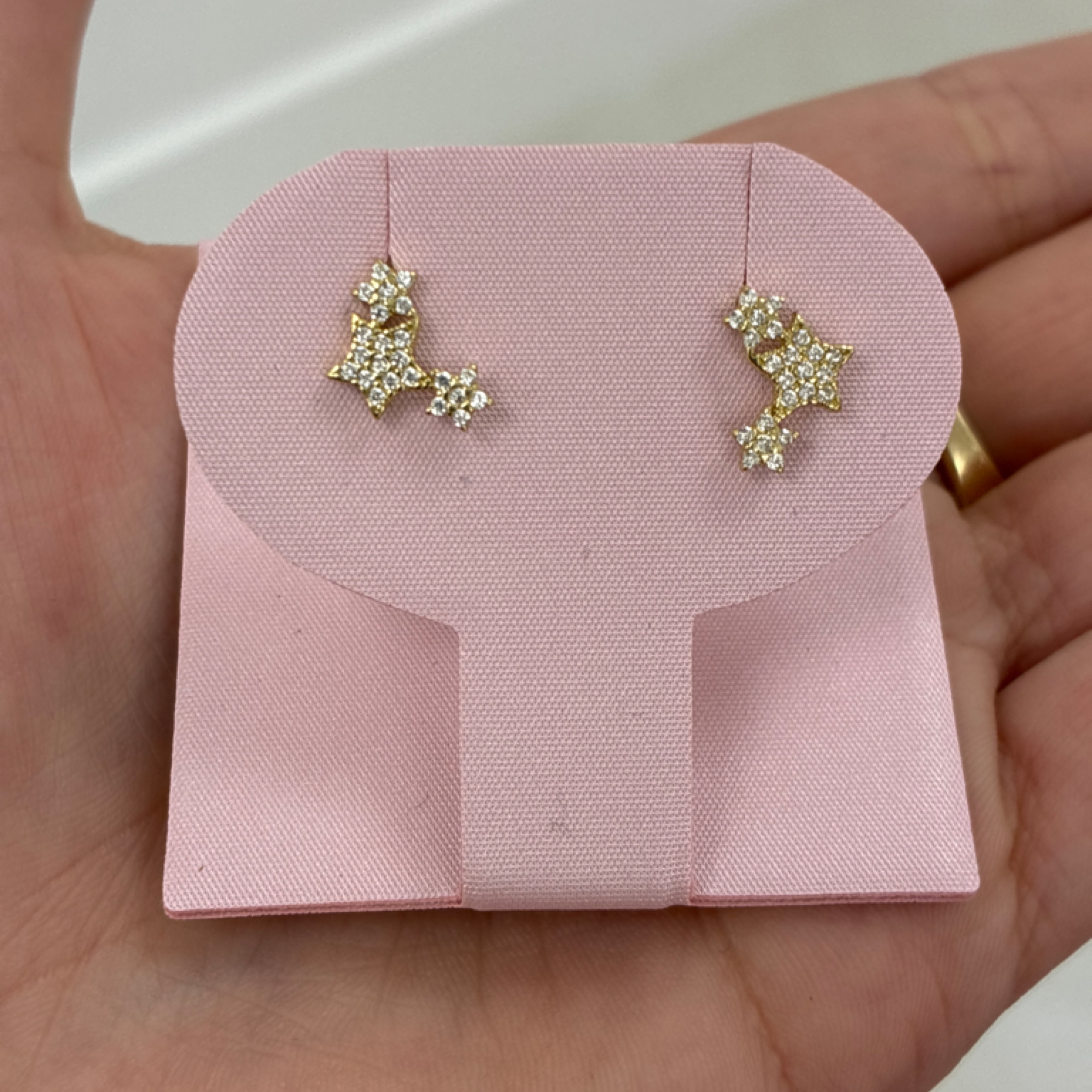 Three-star earrings ZC 10KT