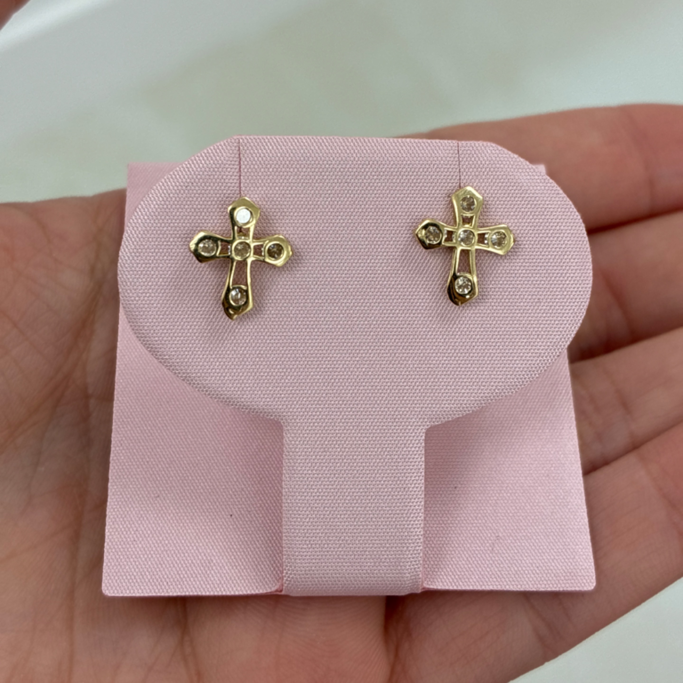 Cross earrings 10KT