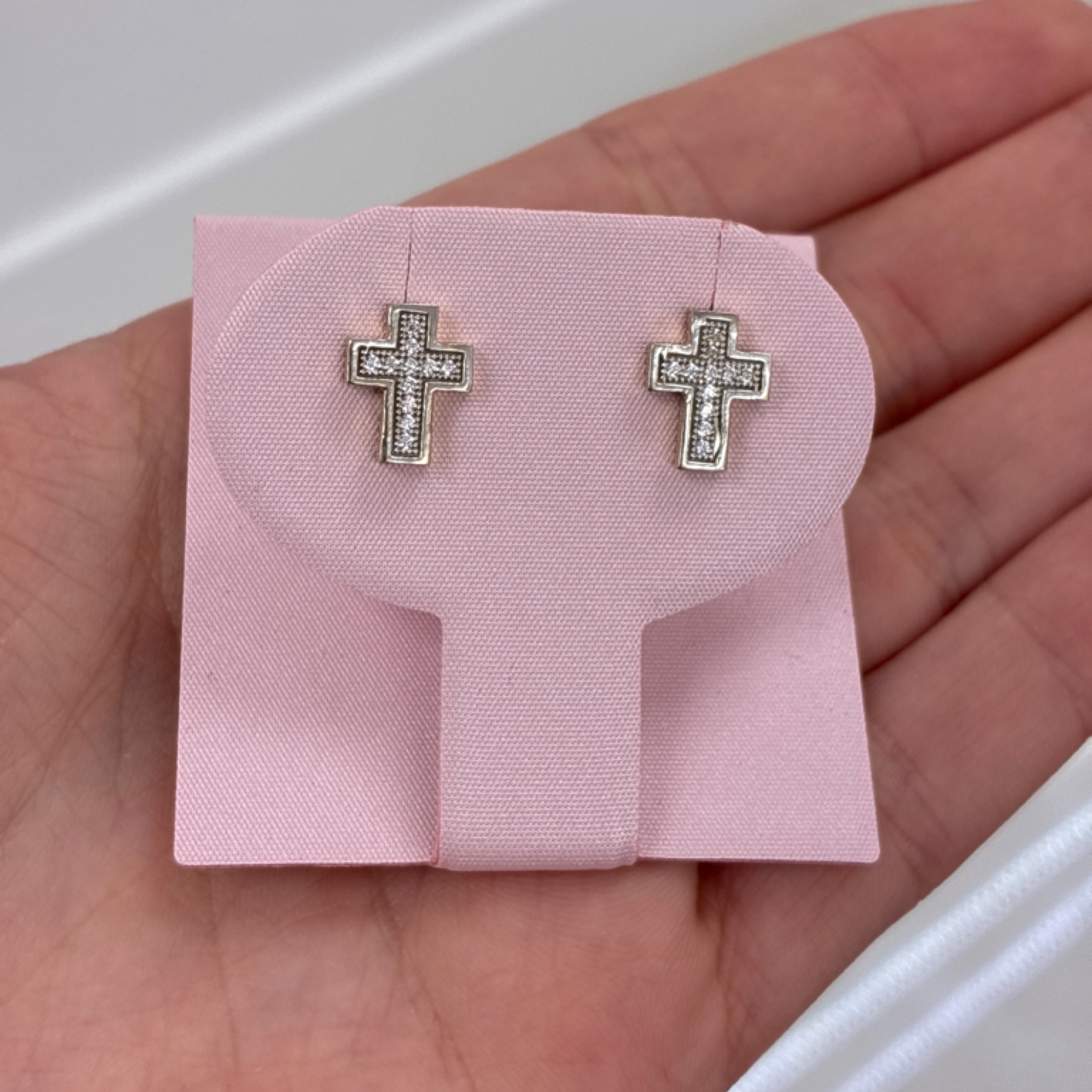 Cross Earrings for Men 10KT