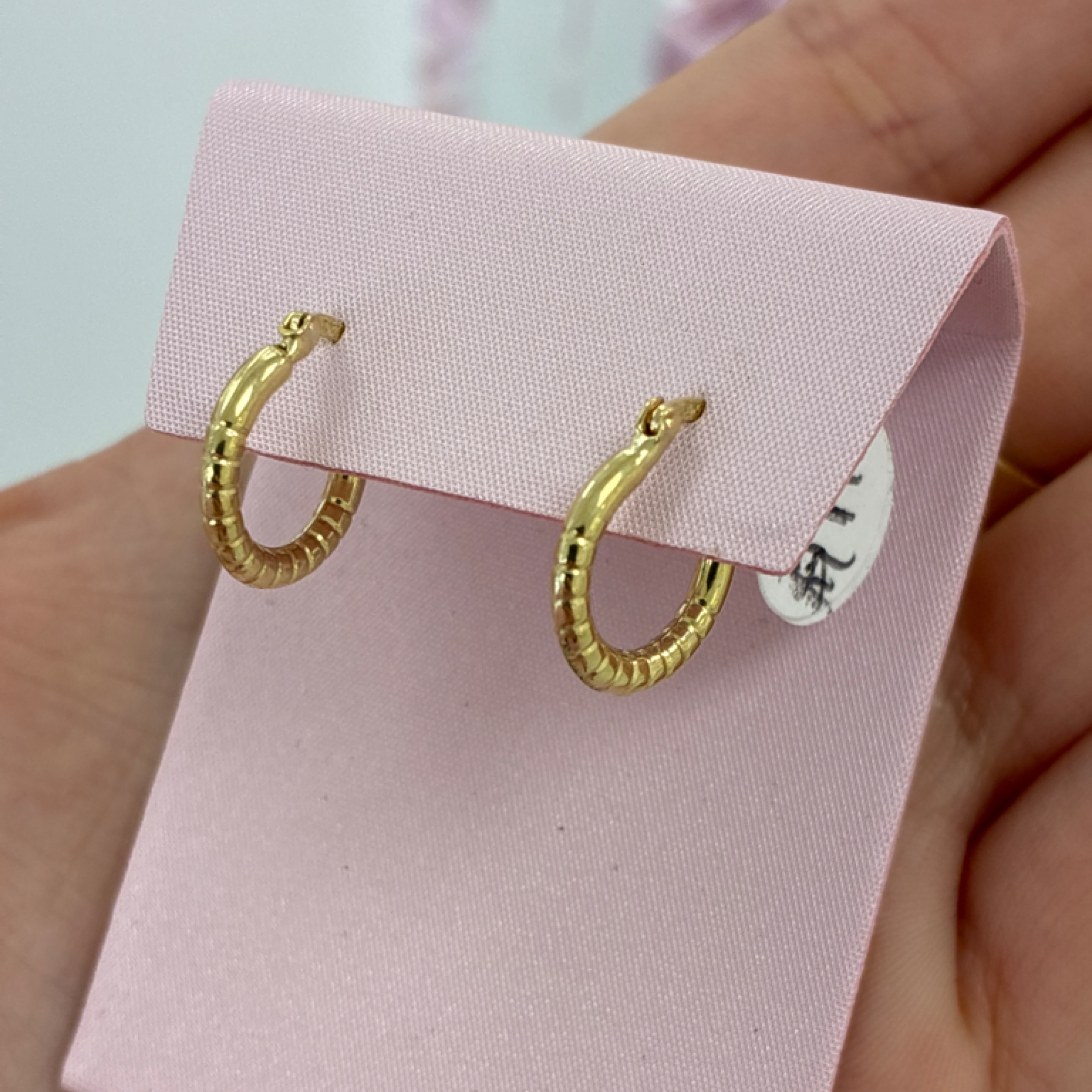 Plain hoops of stripes 10KT