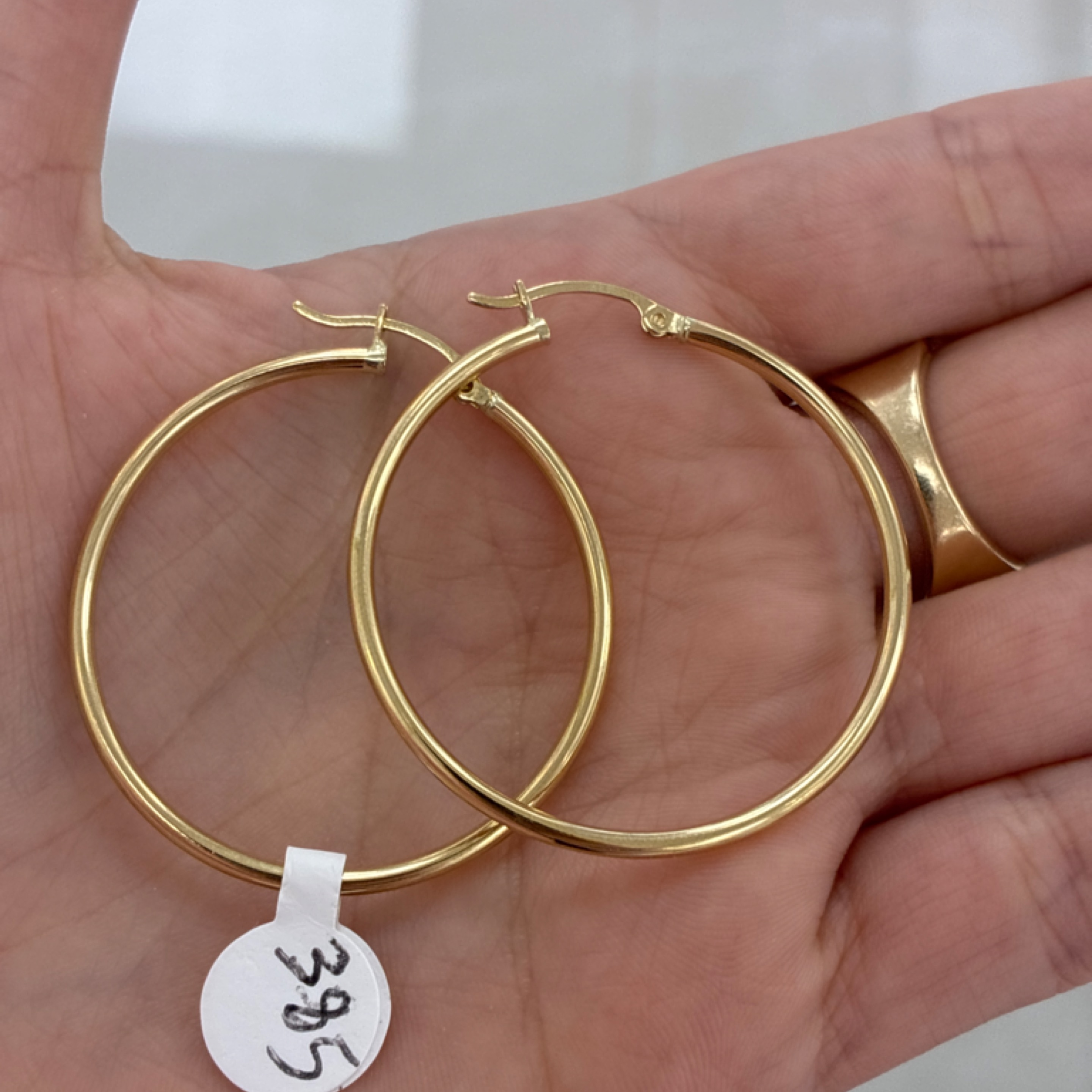 Thin hoop large plain 10KT