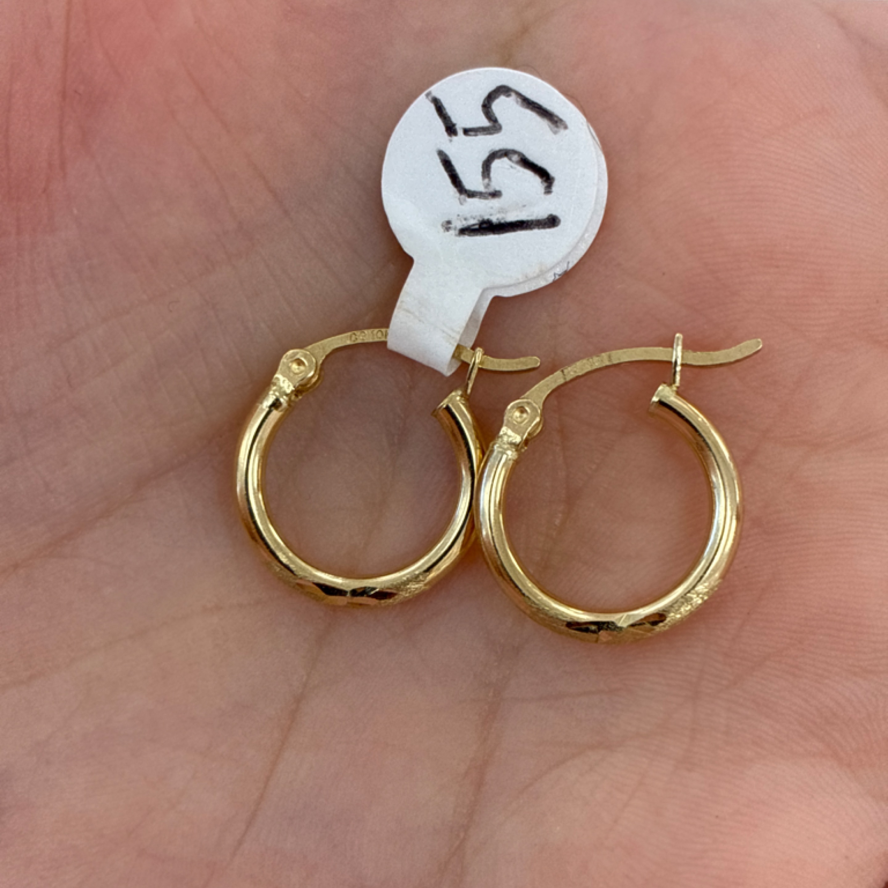 Mini baby hoops 10KT