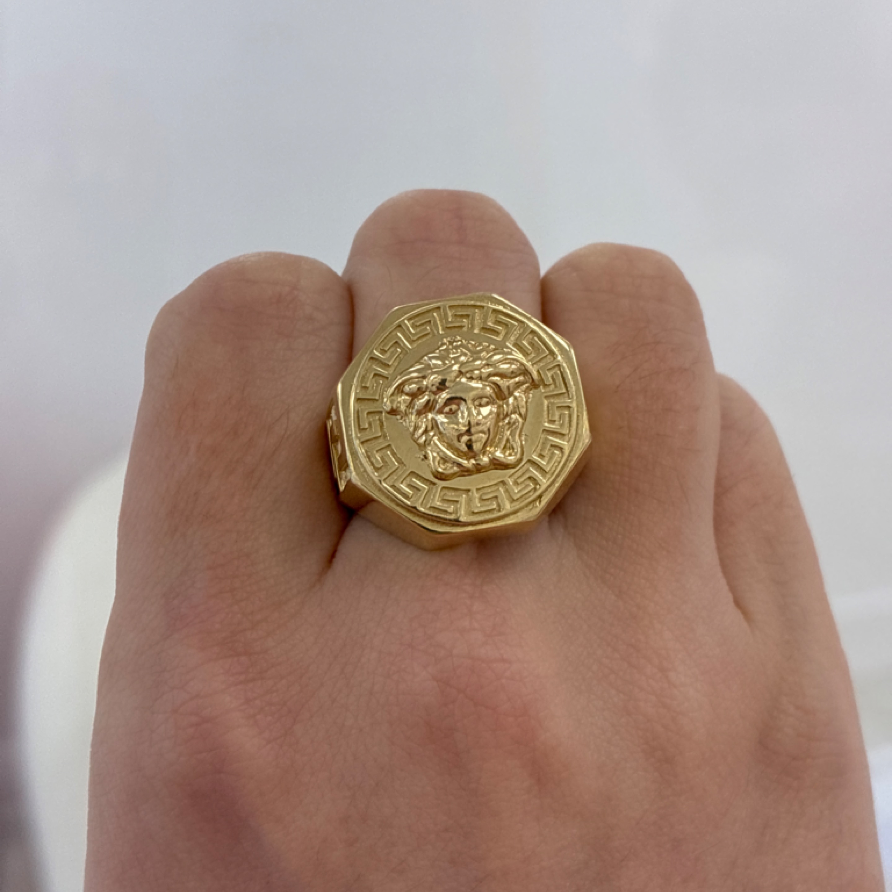 Medusa men ring plain 14KT