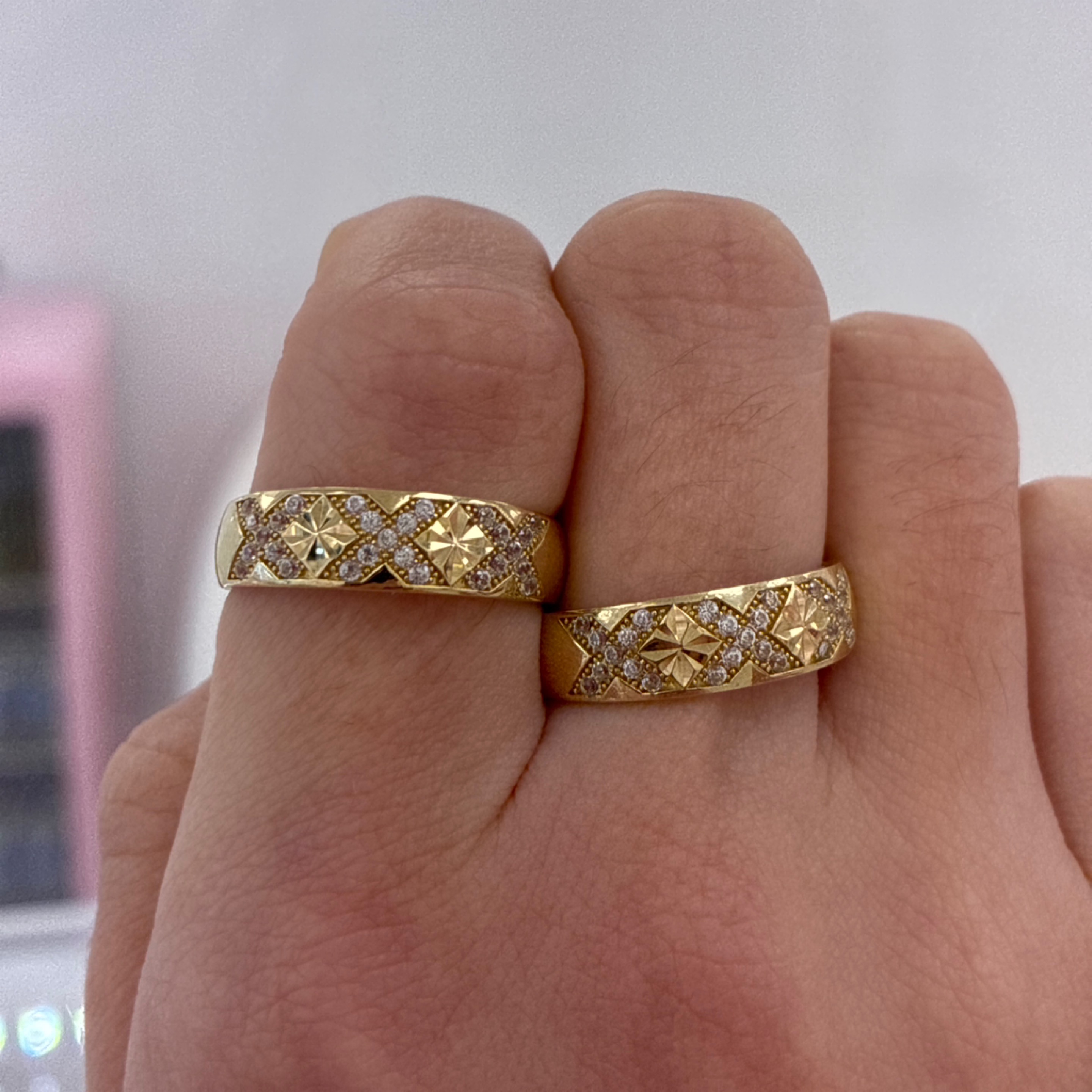 Alliance men ring with cross 14KT