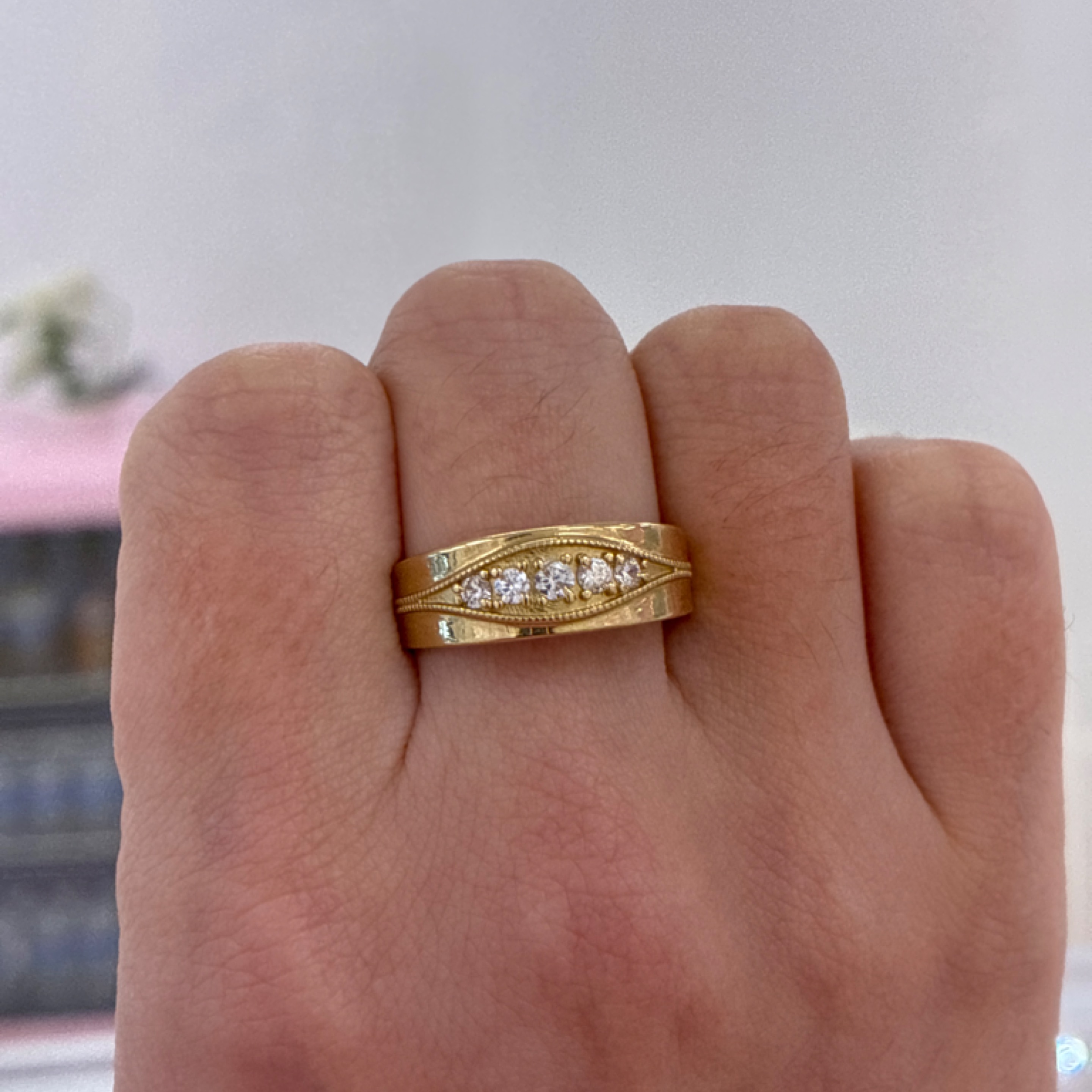 Little leaf Alliance men ring Zc 14KT