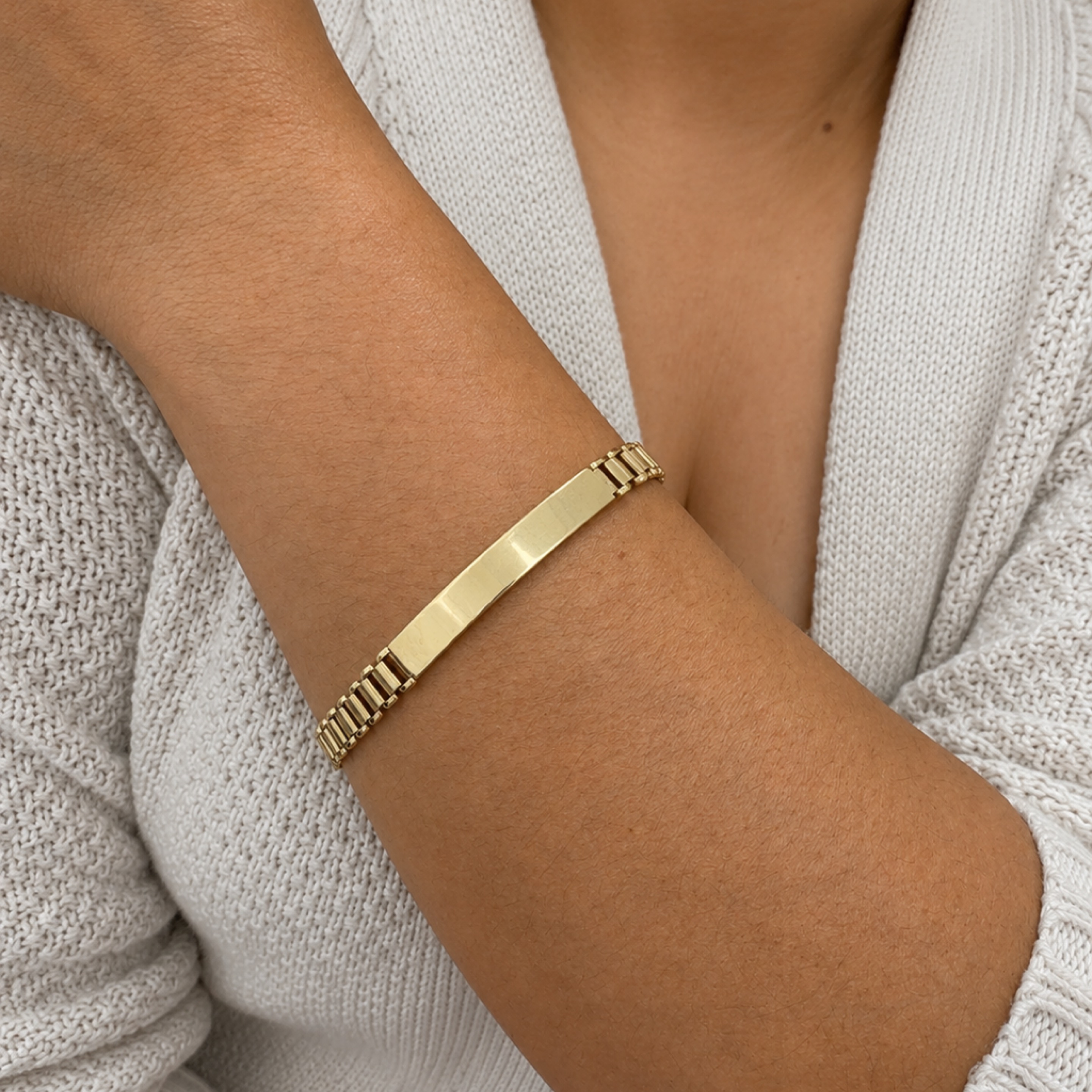 Watch bracelet with plate 10KT