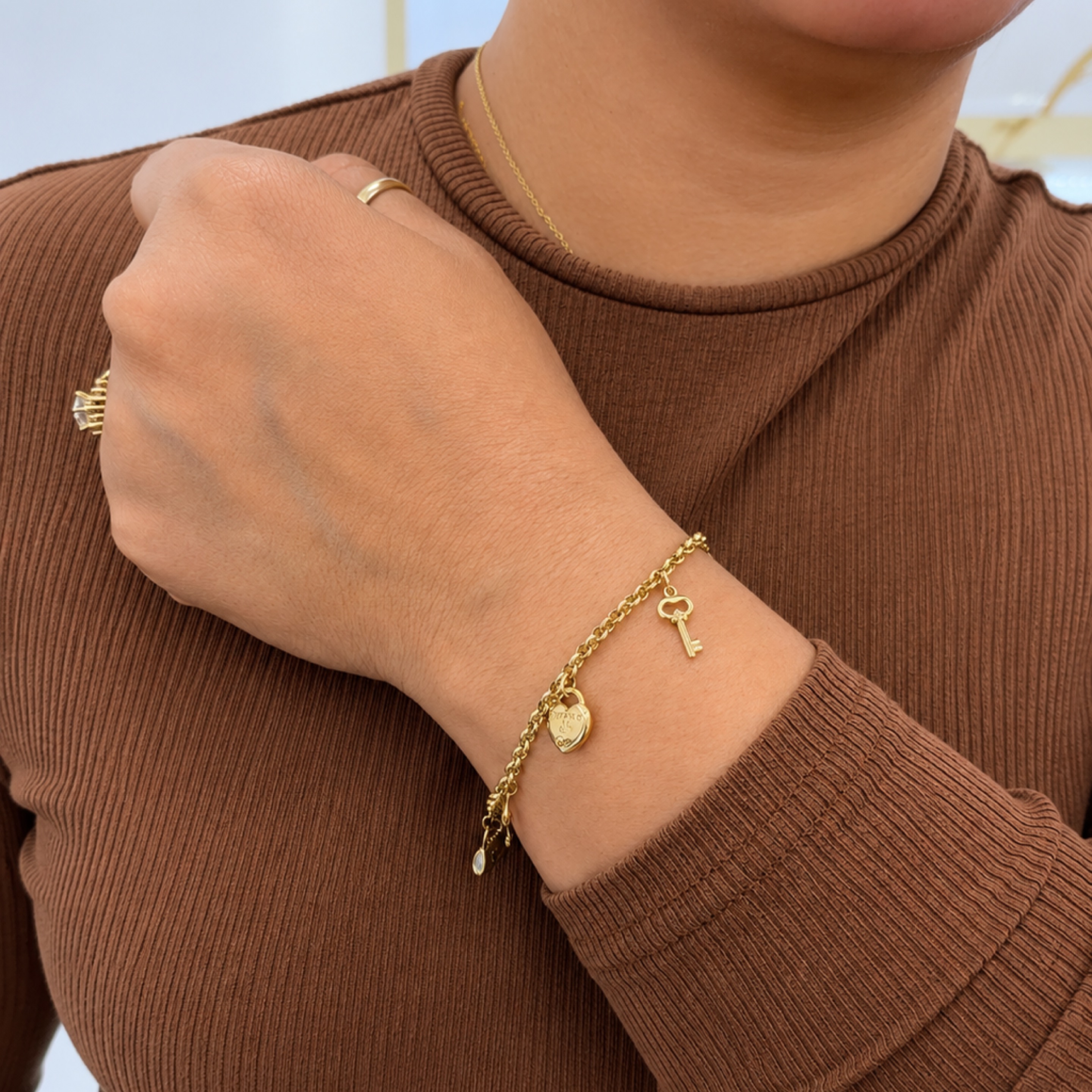 Rolo bracelet pendants 14KT