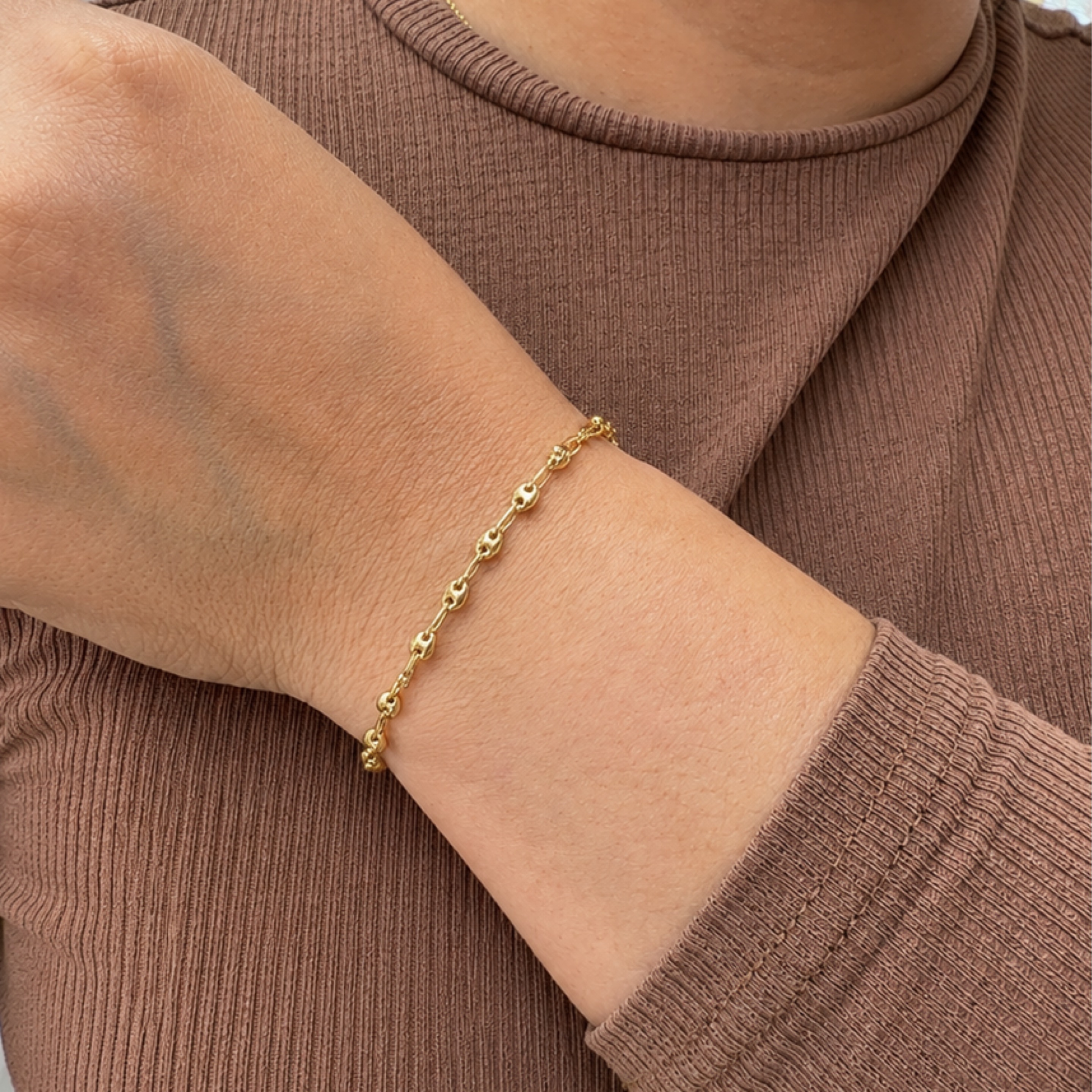 Gucci style woman bracelet 14KT