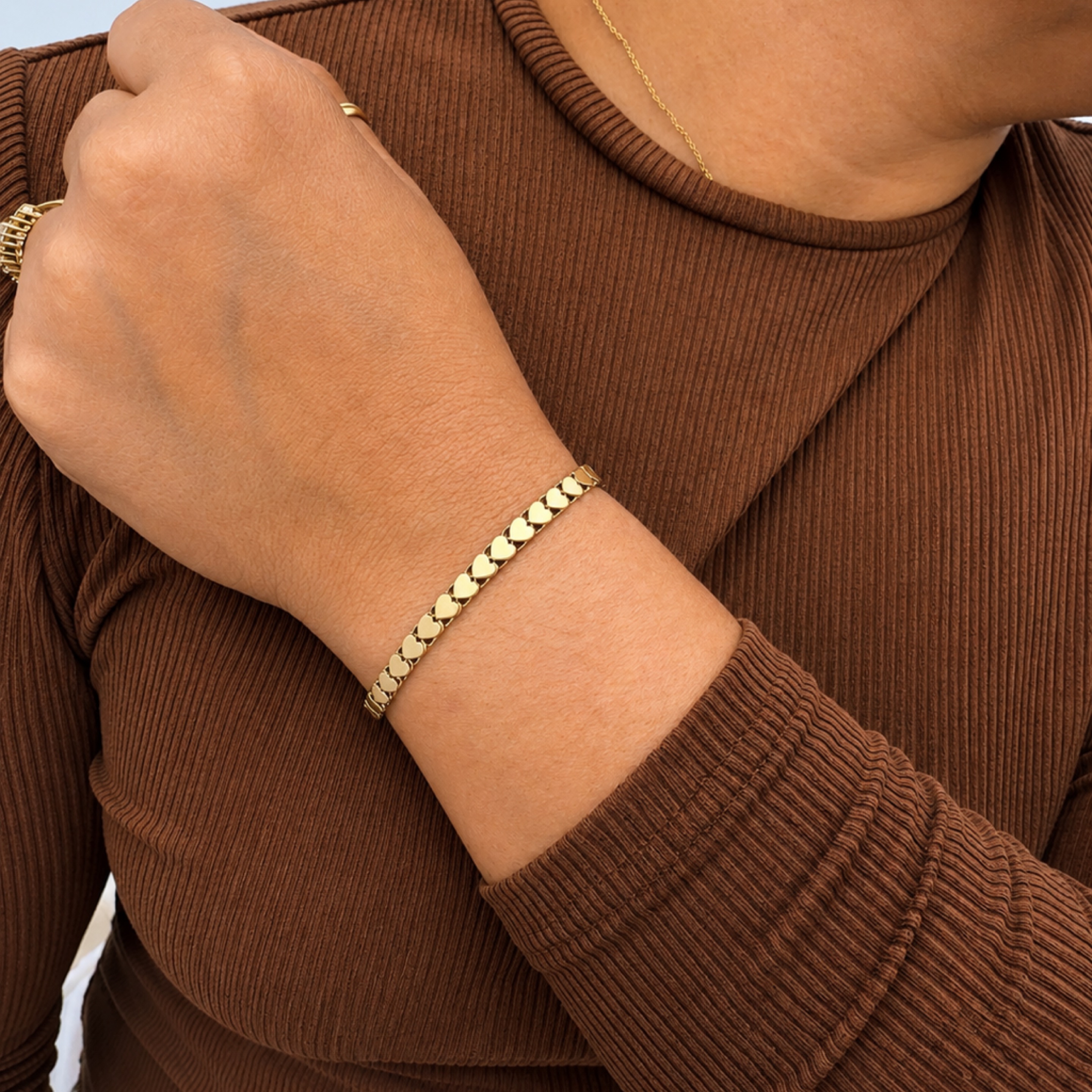 Hearts elegant bracelet 14KT