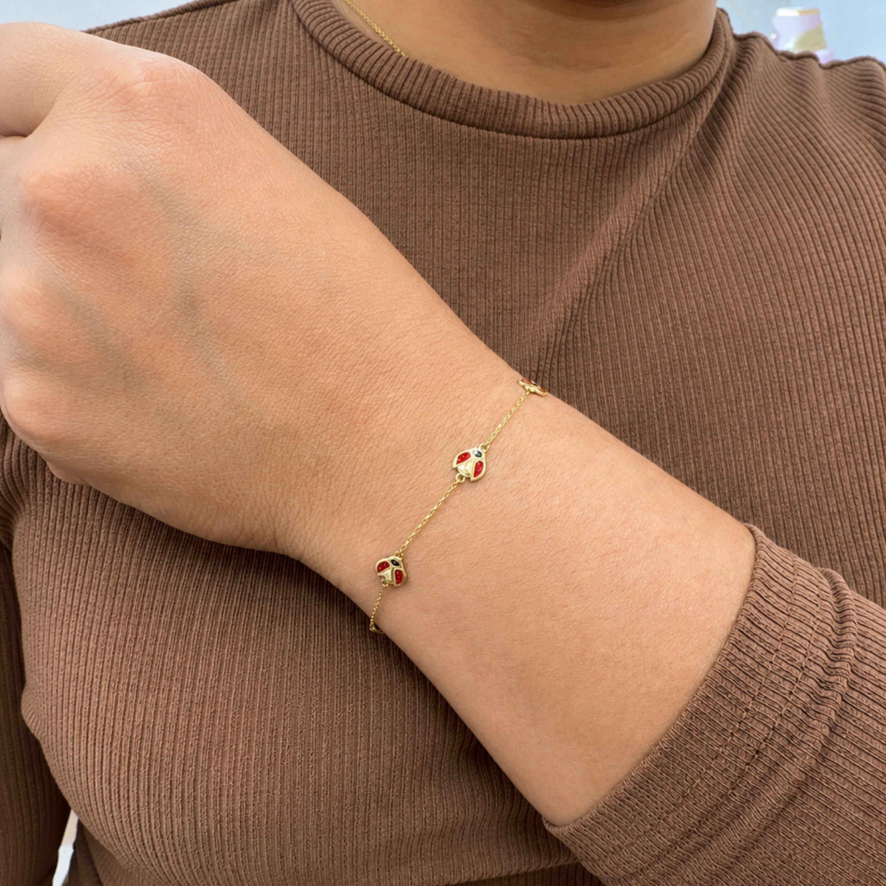 Lady bug bracelet 14KT