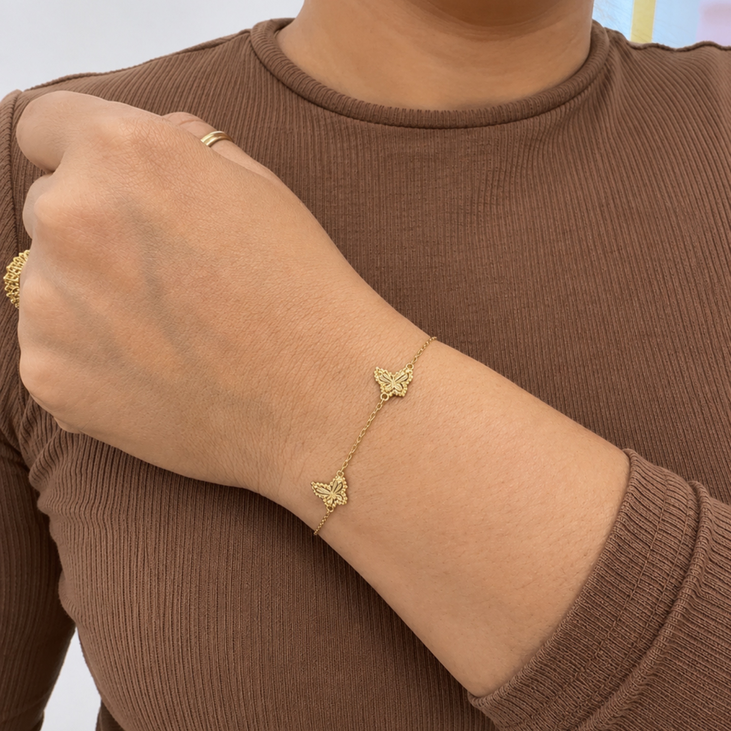 Golden Butterflies bracelet 14KT
