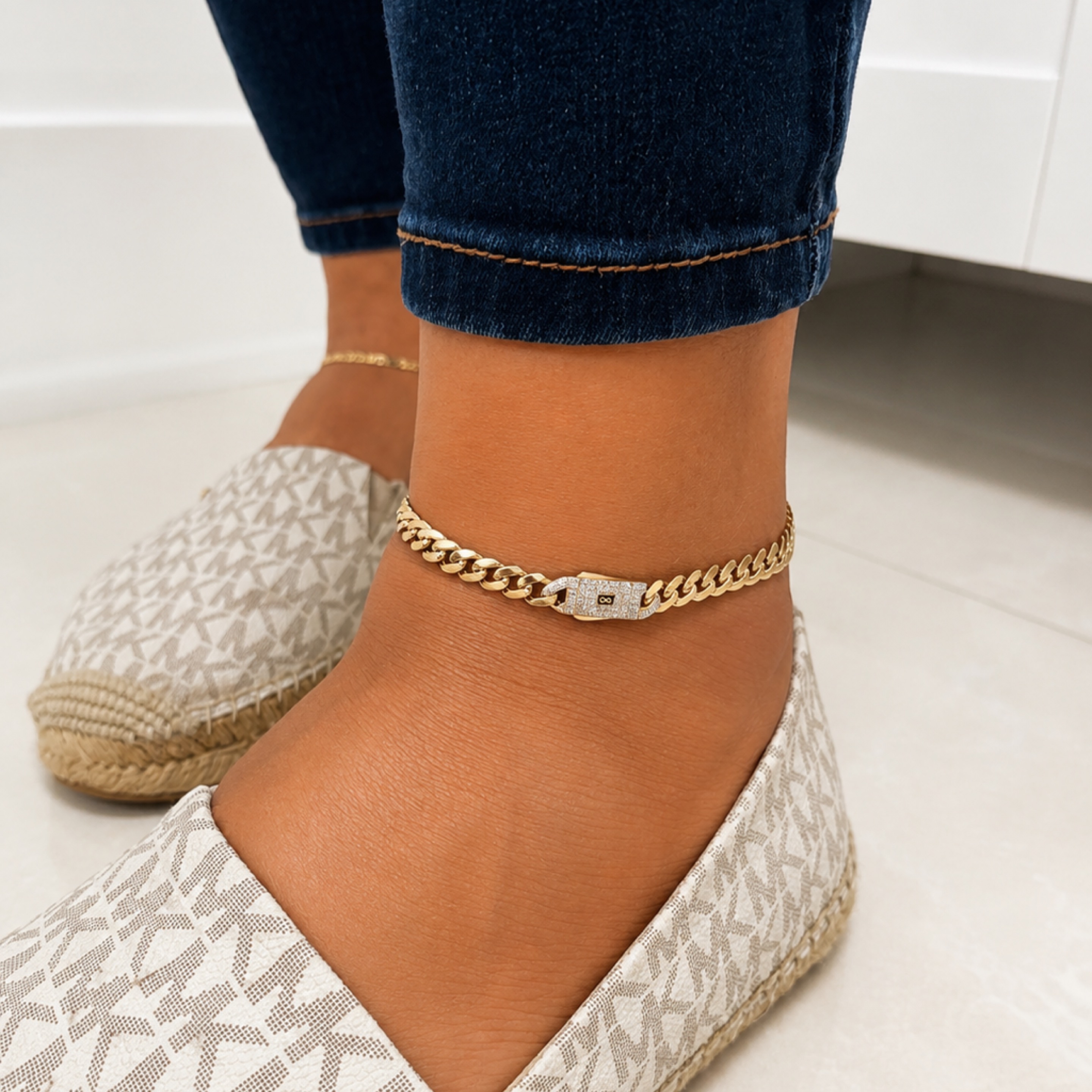 Monaci anklet 6mm 10KT