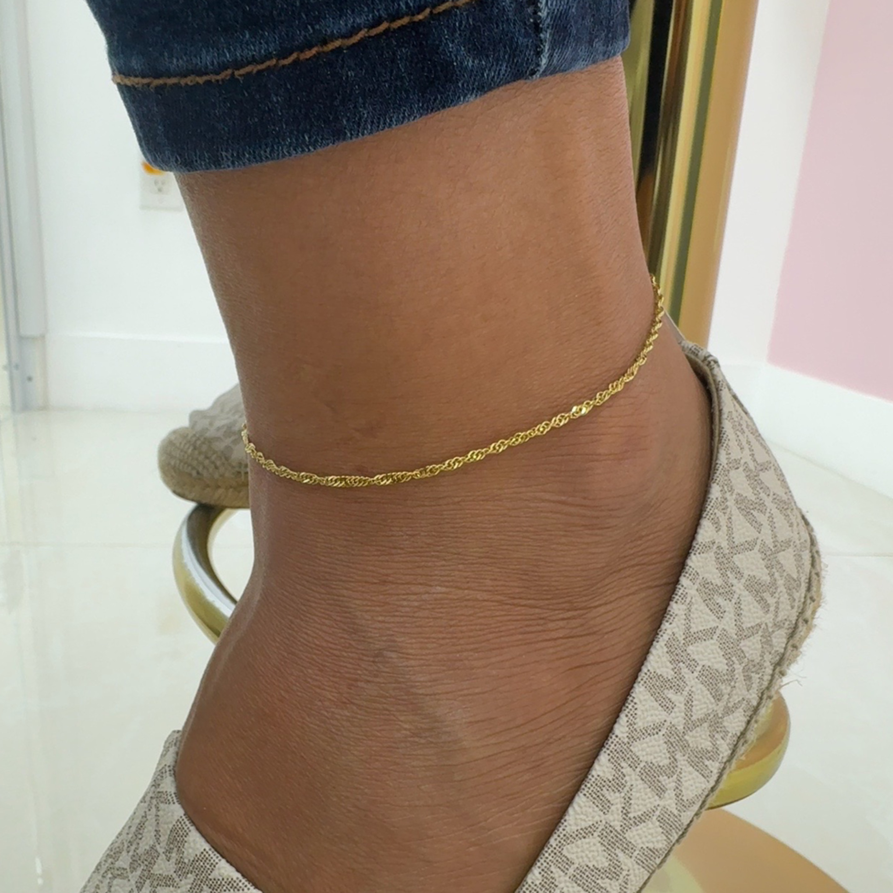     Singapore Anklet 10KT