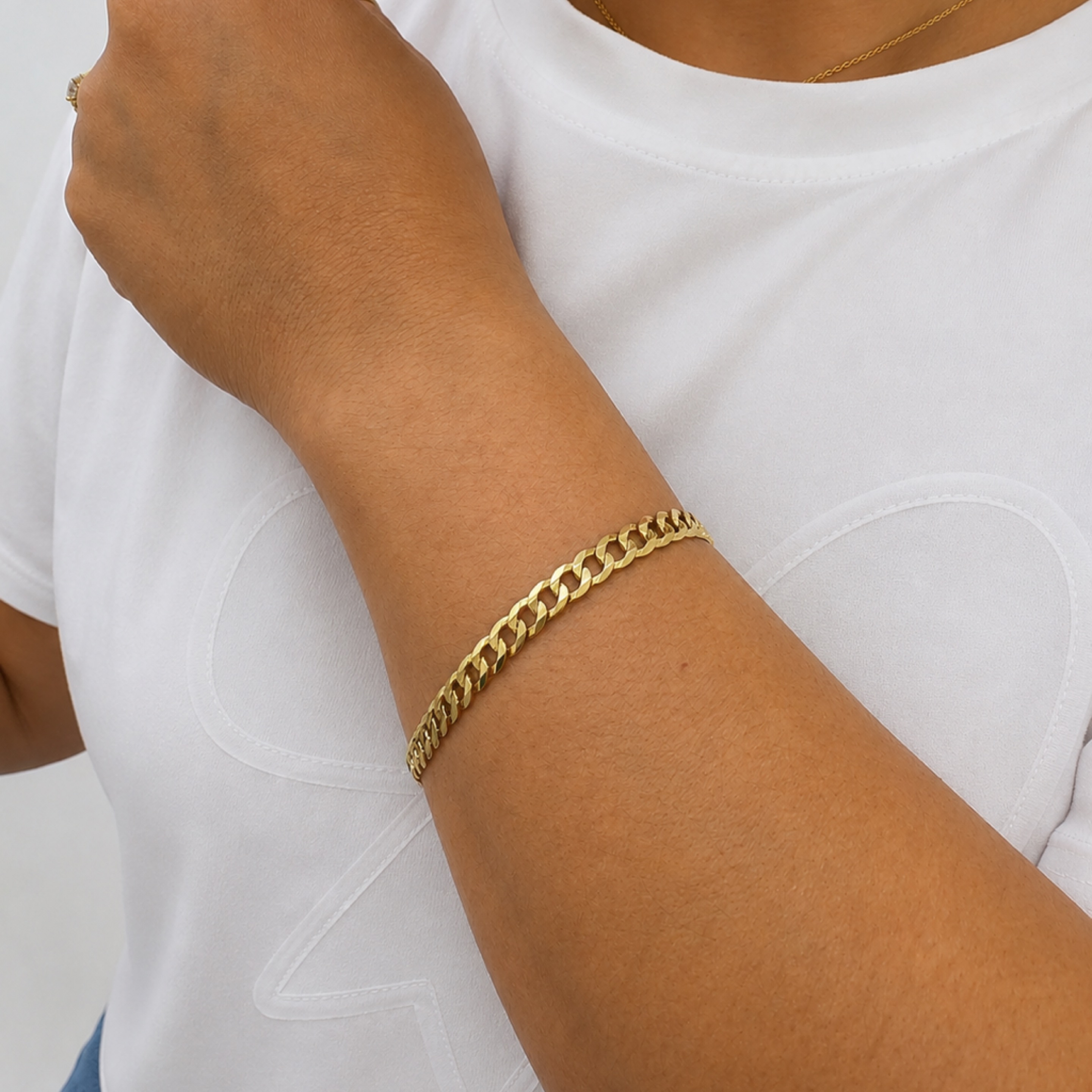 Corte de brillo bracelet 6.5mm 10KT