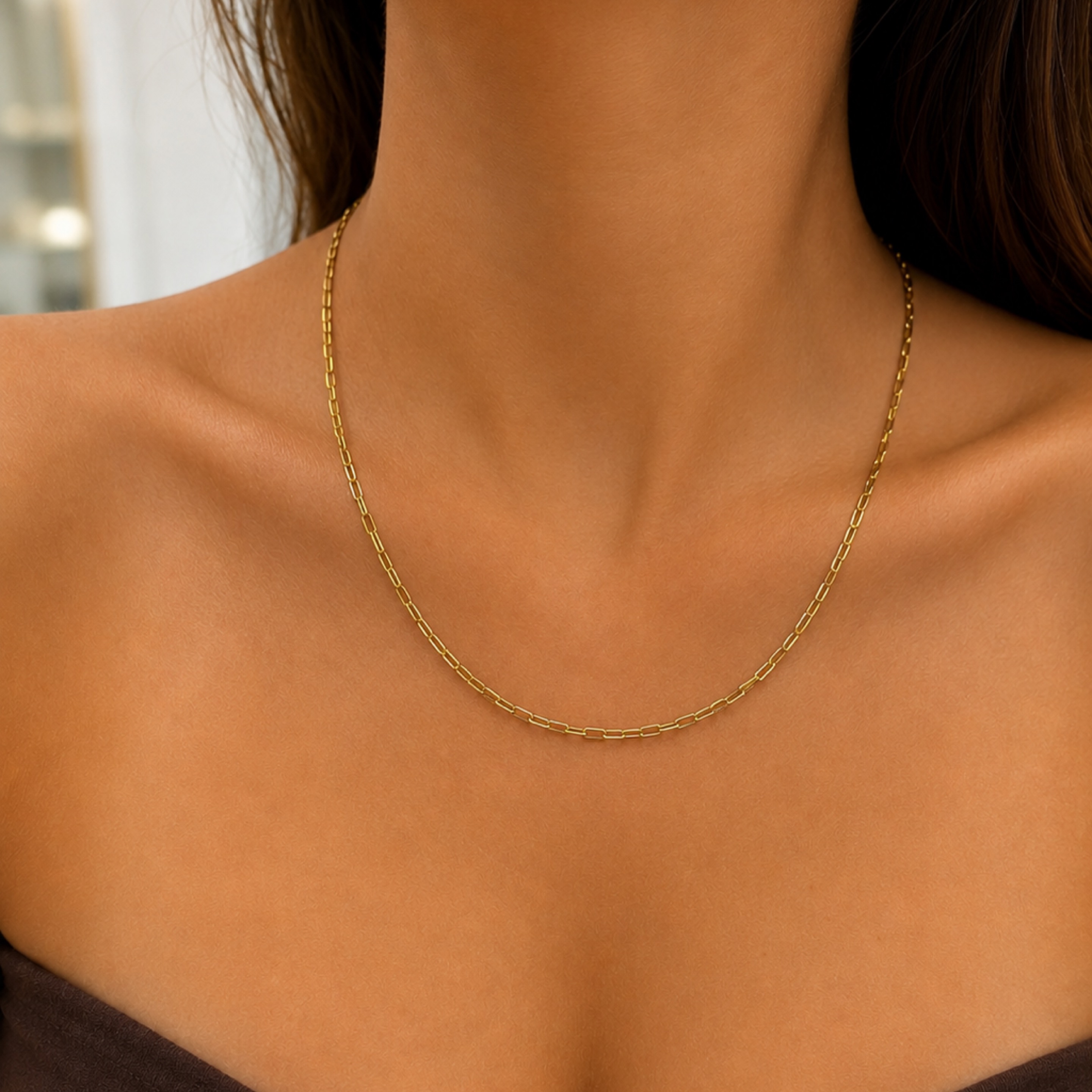 Paper clip chain 10KT