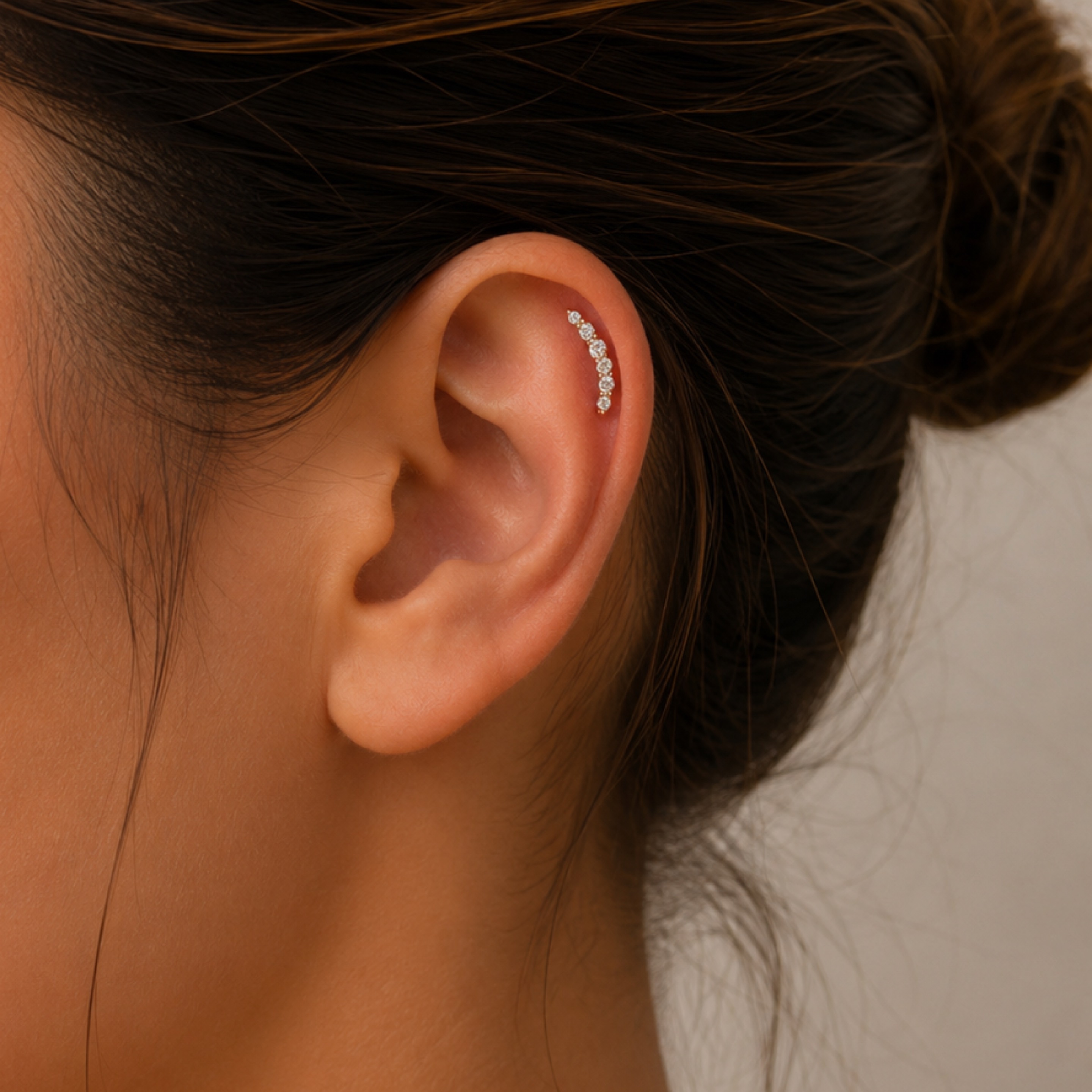 Crescent piercing 14KT