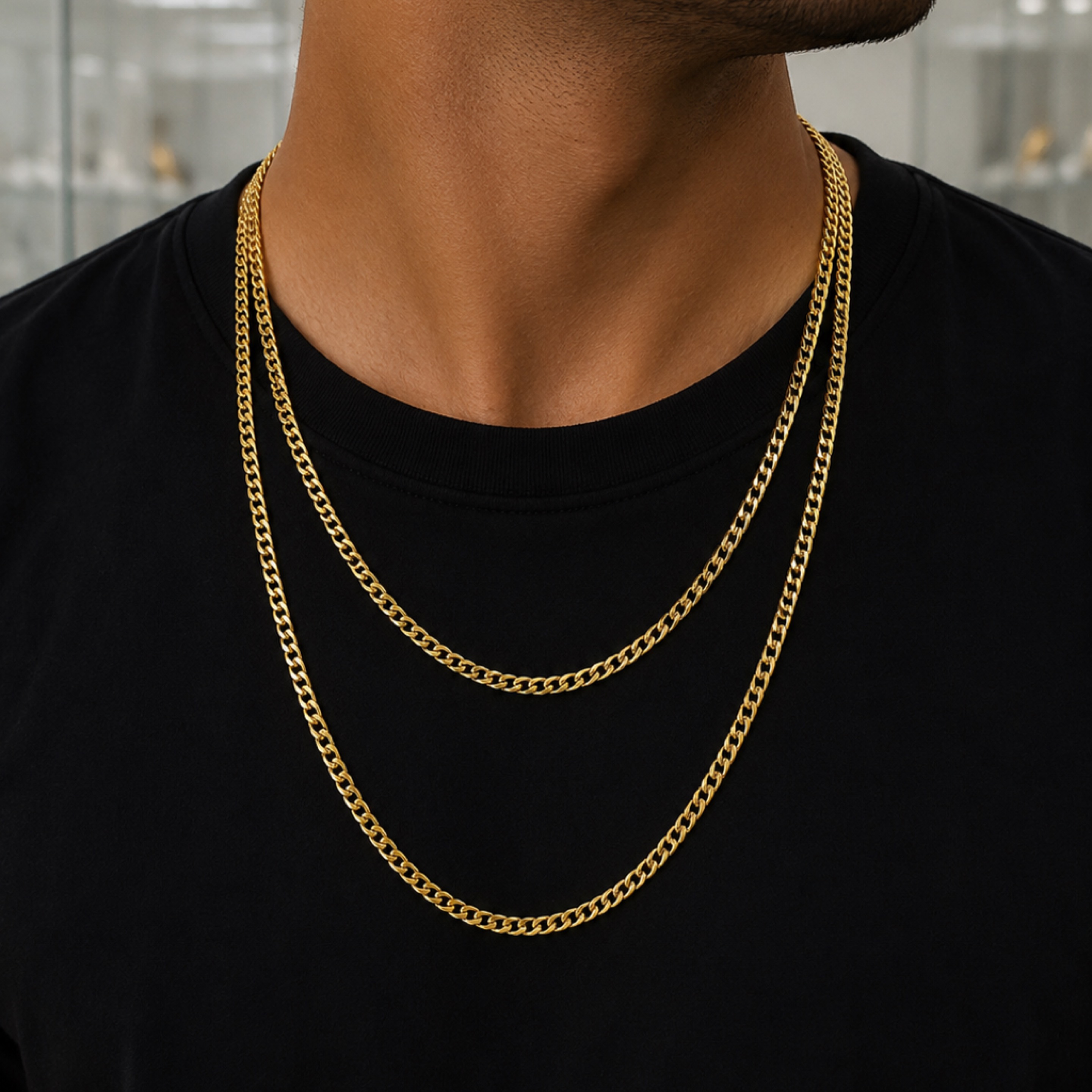 Corte de brillo chain solid 3.5mm 14KT