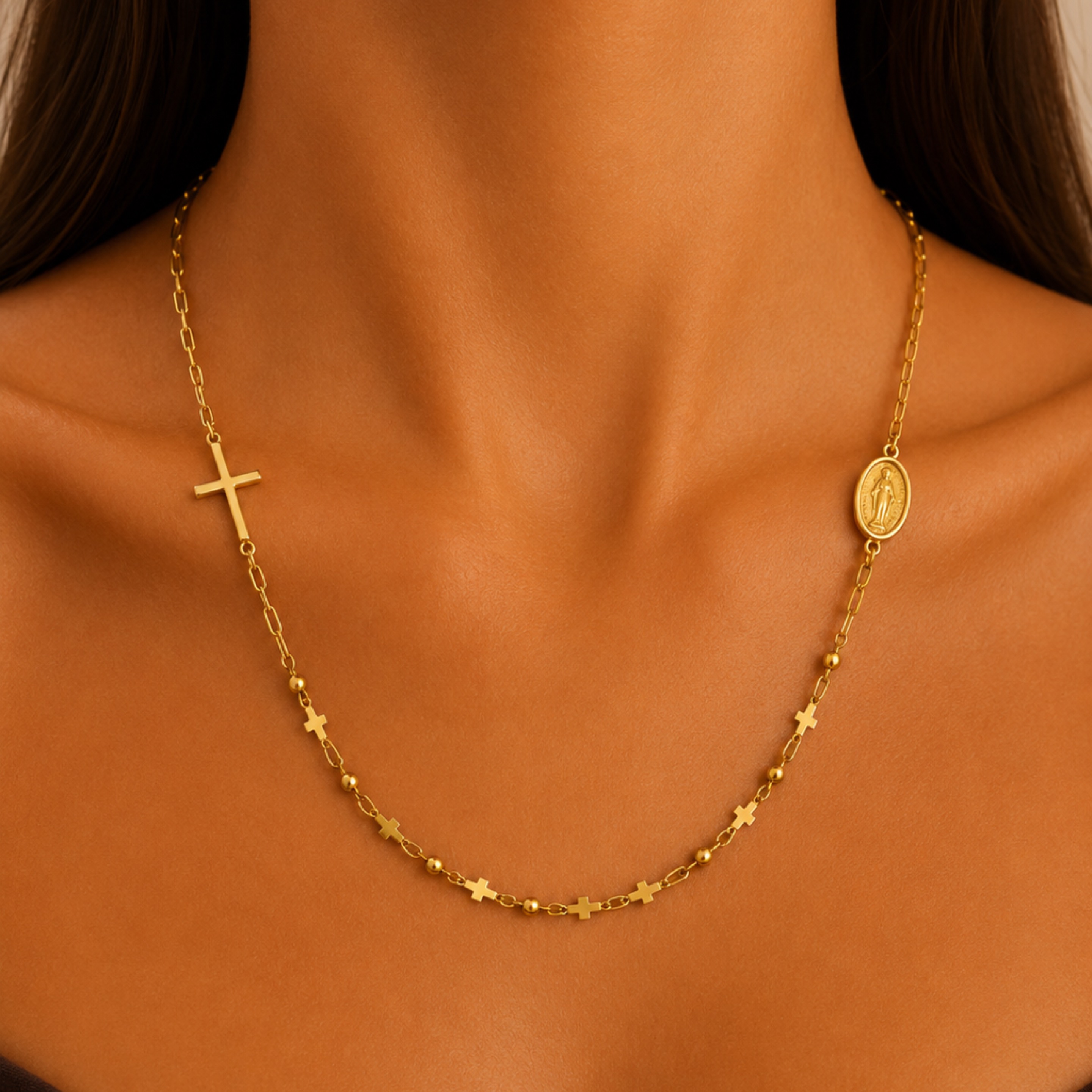 Rosario Elegant Necklace 14KT