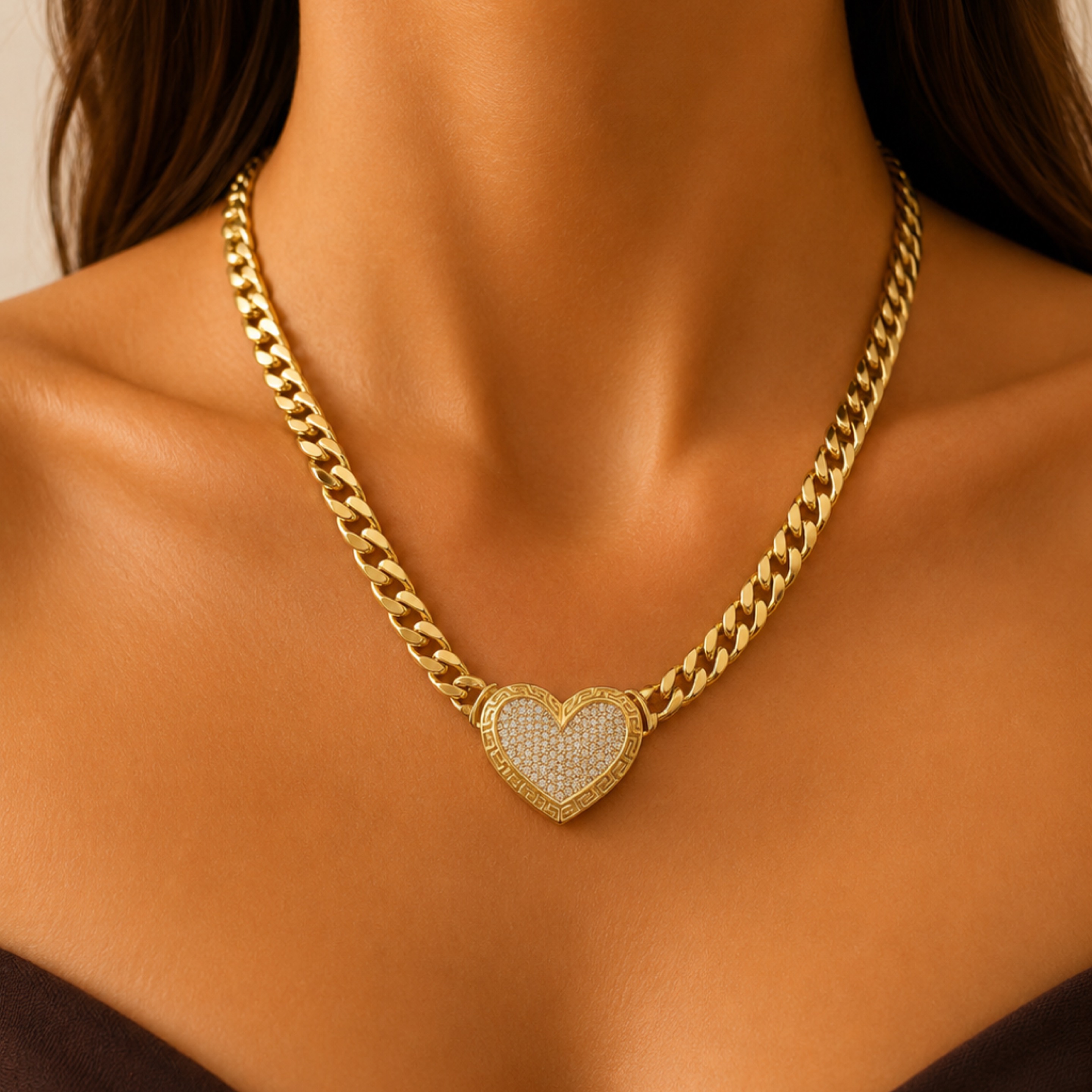 Heart Choker 6.5mm 14KT