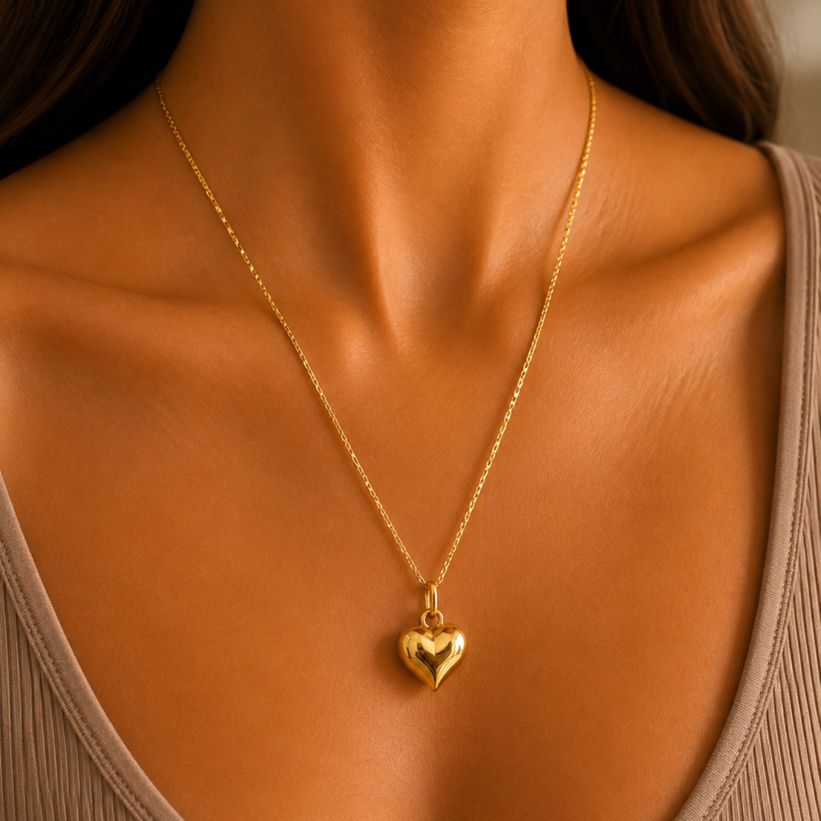 Elegant chain & heart pendant PL2 14KT