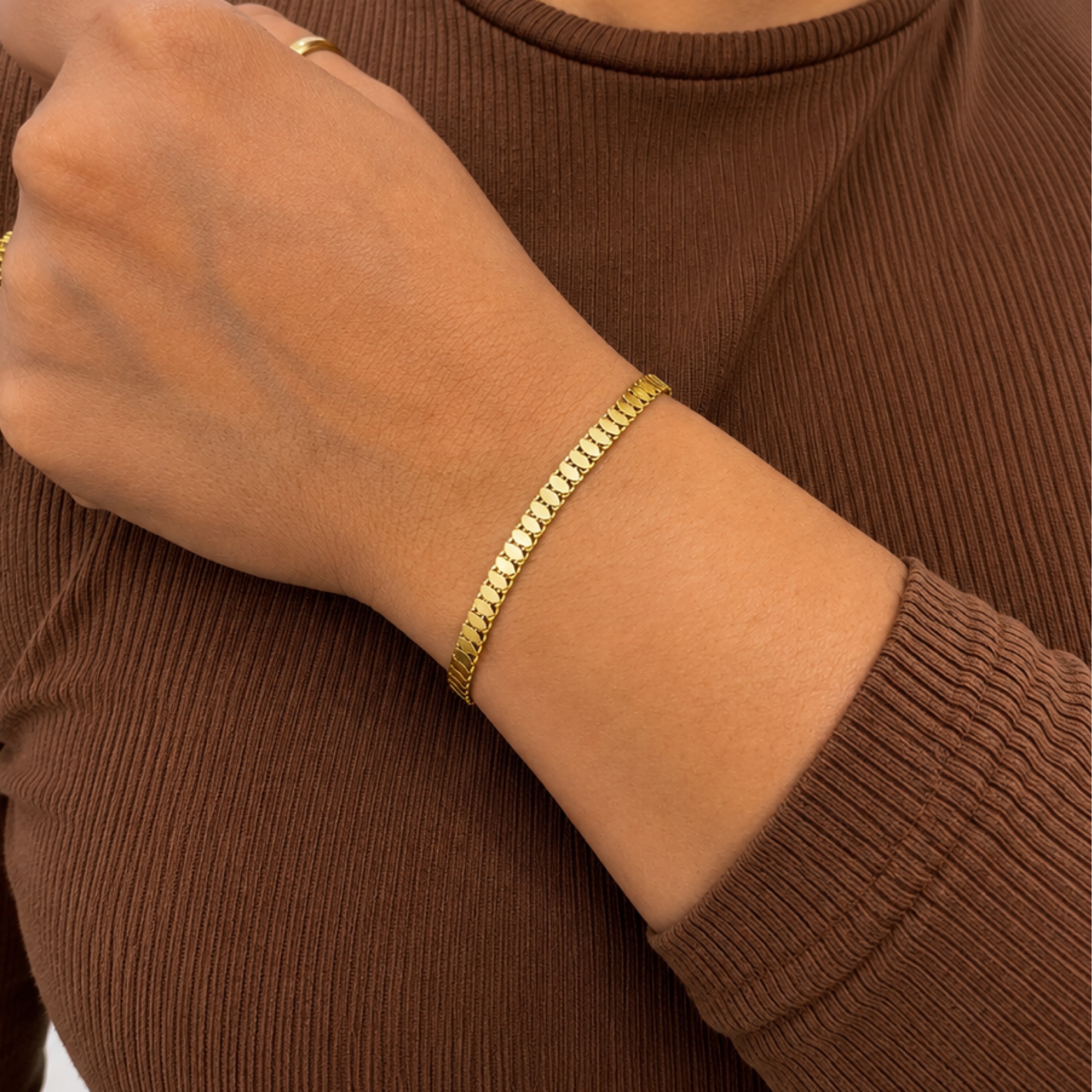 Elegant leafy bracelet 14KT 