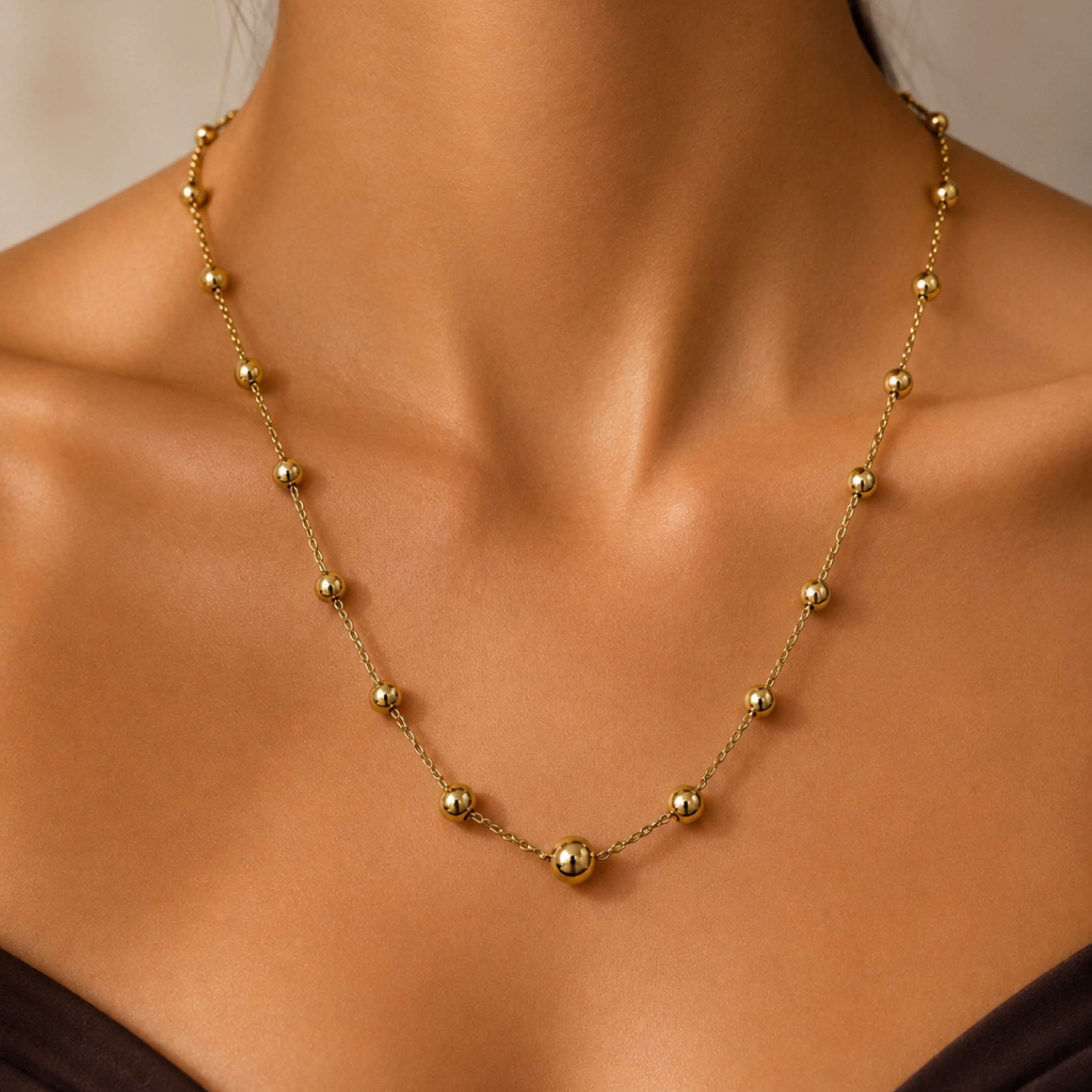 Elegant chain of balls 14KT
