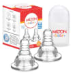 Mee Mee Replacement Silicone Nipple Set (Slow Flow) for Glass Bottles