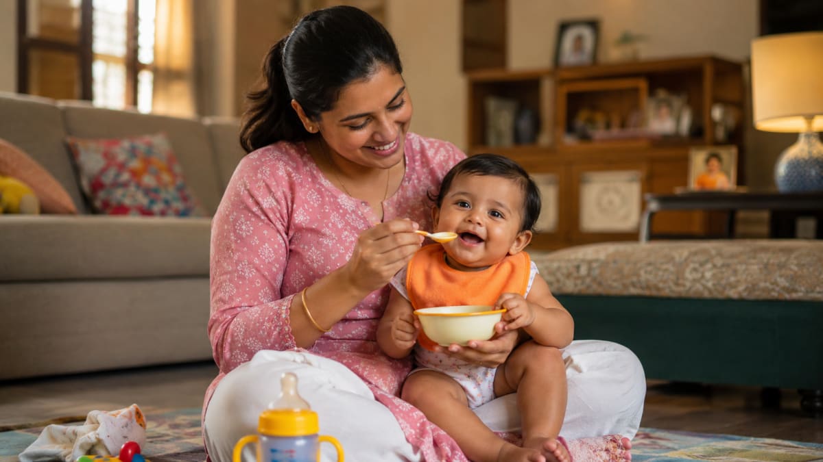 Pumpkin Dal Khichdi Recipe for 9 Month Baby: Step-by-Step Pressure Cooker Guide