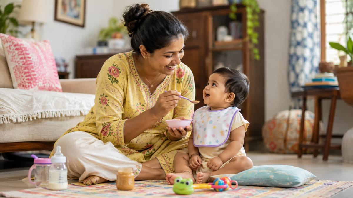 Lauki Moong Dal Khichdi for 8-Month Babies: Pressure Cooker Recipe (10 Minutes) + Nutrition Guide