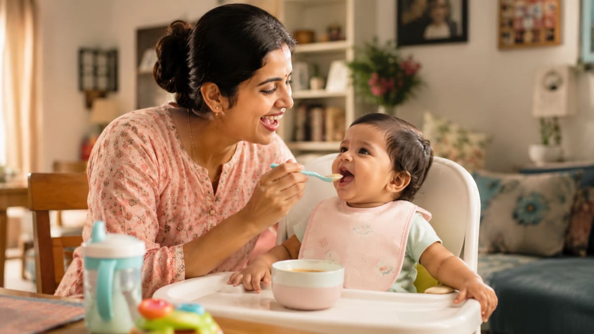 Paneer Khichdi for 12 Month Baby: Easy Pressure Cooker Recipe with Pumpkin & Ghee