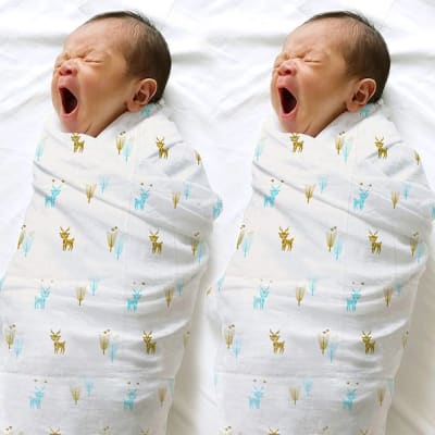 Nestorio Organic Muslin Cotton Baby Wrap Swaddle Blanket (Pack of 2, 100x100 cm) — buy on Amazon India