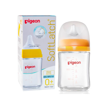 Pigeon SofTouch Glass Bottle with Silicone Sleeve 120ml — buy on Amazon India