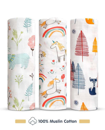 Babyhug Muslin Swaddles Pack of 3 — buy on Amazon India