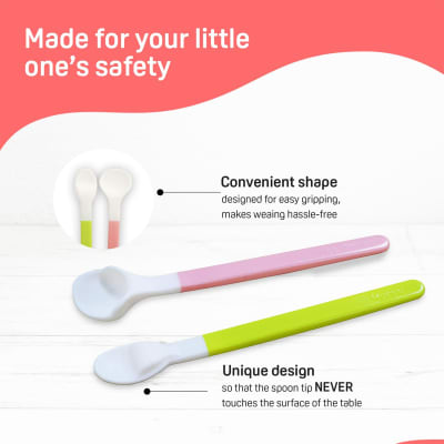 Pigeon BPA-Free Plastic Weaning Spoons (Pack of 6) — buy on Amazon India