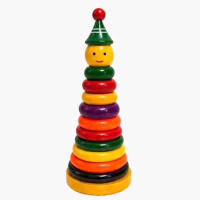 Wooden Stacking Rings 10 Ring Tower — buy on Amazon India
