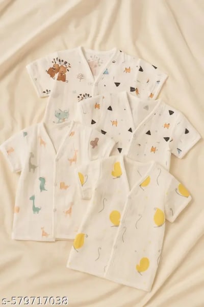 Ben&Jonah 100% Organic Cotton Newborn Jhabla/Vest Pack of 3 — buy on Amazon India