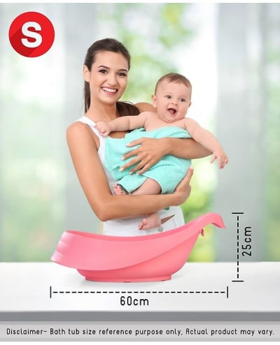 Babyhug Compact Baby Bathing Tub with Cushion Support — buy on Amazon India