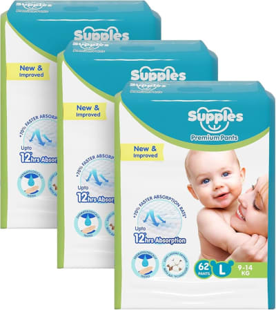 Supples Dry Pants Diaper Pant Style — buy on Amazon India