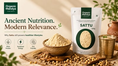 Conscious Food Organic Sattu (Roasted Chickpea Flour) - 500g — buy on Amazon India