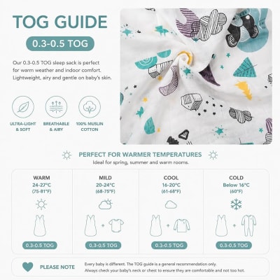 Mommies' Pride 0.5 TOG Muslin Sleep Sack (6-18 months) — buy on Amazon India