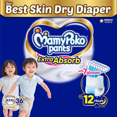 MamyPoko Extra Absorb Pant Style Diapers - Size Large (9-14 kg), Pack of 30 — buy on Amazon India