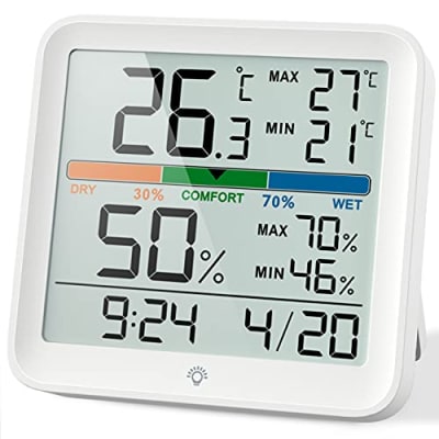 Debock Digital Room Thermometer Hygrometer with Night Light — buy on Amazon India