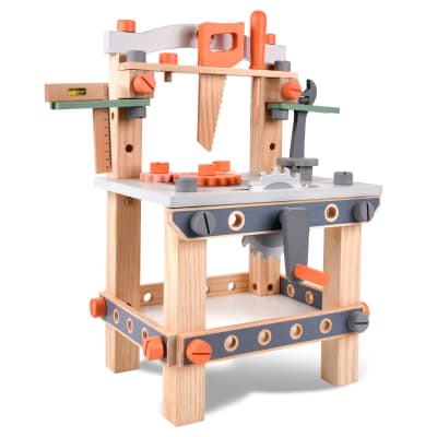 Smiles Creation Wooden Tool Workbench with Accessories — buy on Amazon India