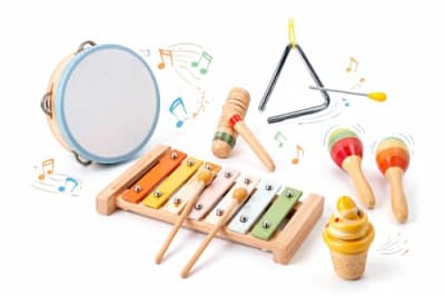 Smilegen Wooden Musical Instruments Kit - Xylophone, Tambourine, Maracas for Toddlers — buy on Amazon India