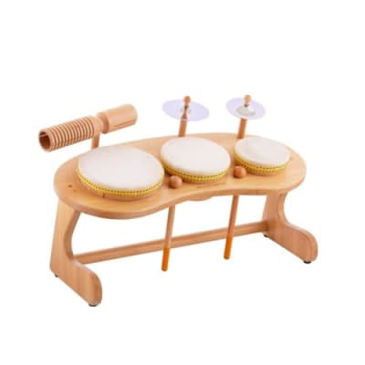 Wooden Tabla Set for Toddlers - Hand Drum with Mallets — buy on Amazon India