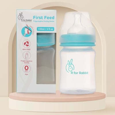 R for Rabbit First Feed Anti-Colic Feeding Bottle 150ml with Dual Valve — buy on Amazon India