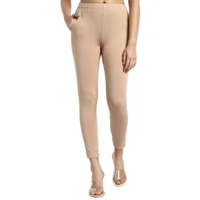 Cucumber Modal-Cotton Blend Ankle Length Leggings — buy on Amazon India