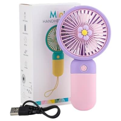 Amazon Basics Rechargeable Portable Handheld Fan (USB-C, 3-Speed) — buy on Amazon India